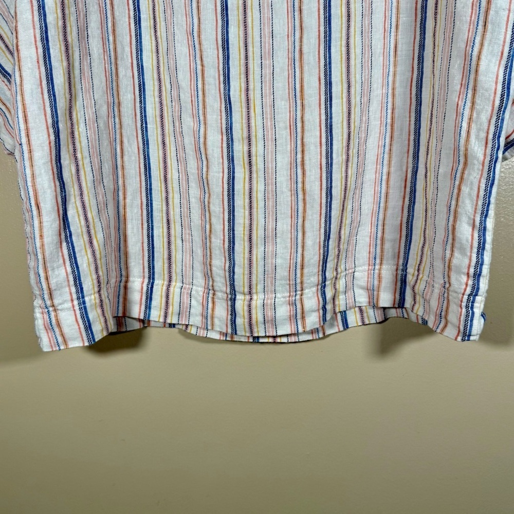 Trovata Birds of Paradis Cali Striped Blouse size Small - Picture 5 of 5